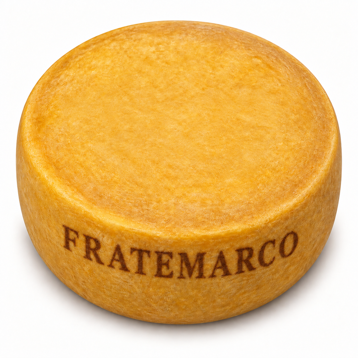 Bakewell Gold cheese wheel branded FRATEMARCO