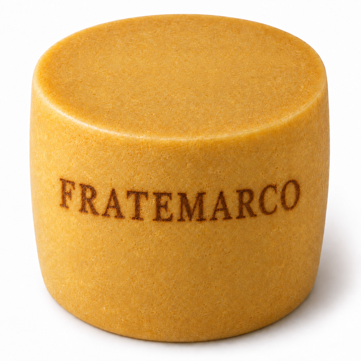 Gran Forte cheese wheel branded FRATEMARCO